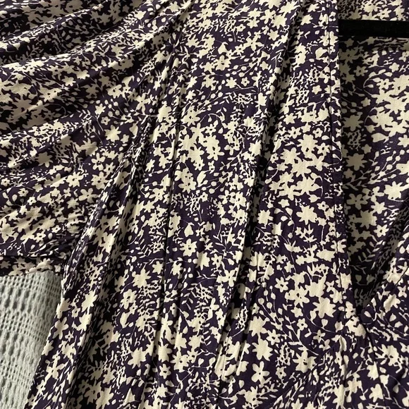 a new day navy and White Floral Long Sleeve Dress - Picture 3 of 3